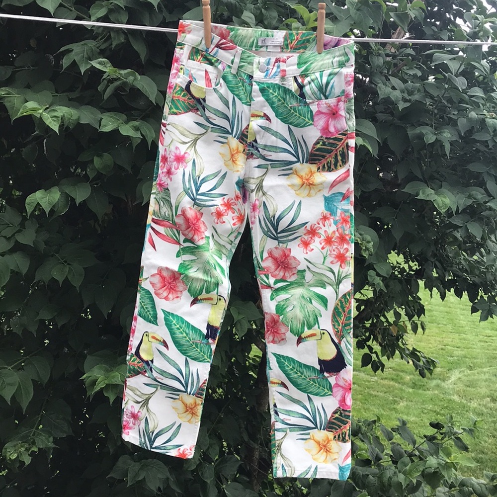 Zara TRF Tropical Hi Rise Mom fit ankle jeans 🌺🌴 - Picture 3 of 14